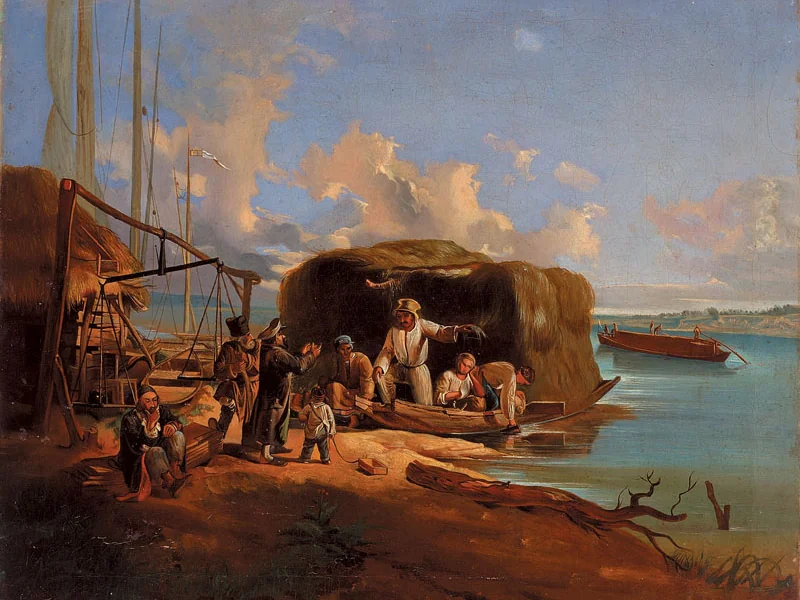 1807-Ivan Soshenko - Vendita di fieno lungo il Dnepr